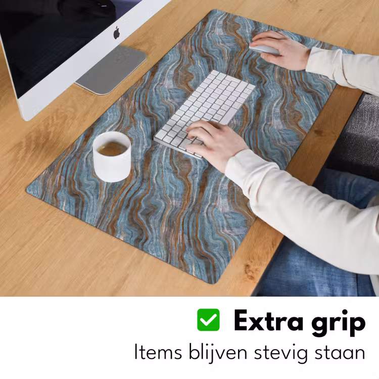 Bureau onderlegger - Patroon - Steen - Blauw — 6