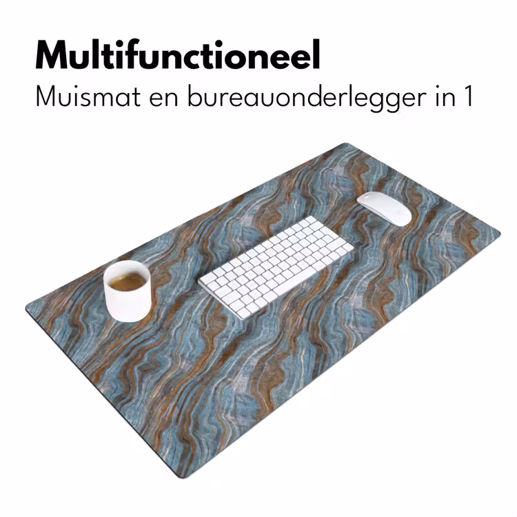 Bureau onderlegger - Patroon - Steen - Blauw — 7