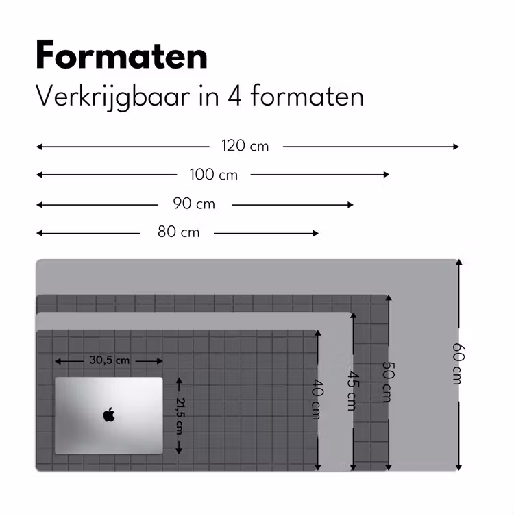 Bureau onderlegger - Patroon - Tegel - Grafiet - Grijs — 8