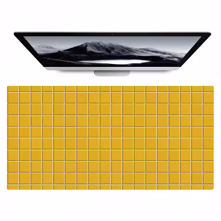 Bureau onderlegger - Patroon - Tegel - Okergeel — 1