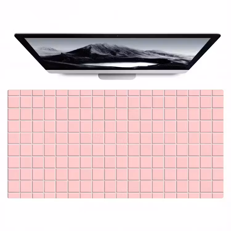 Bureau onderlegger - Patroon - Tegel - Pastelroze — 1