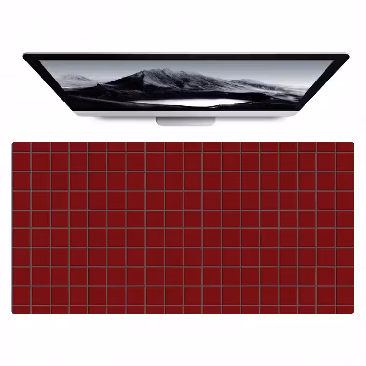 Bureau onderlegger - Patroon - Tegels - Burgundy — 1