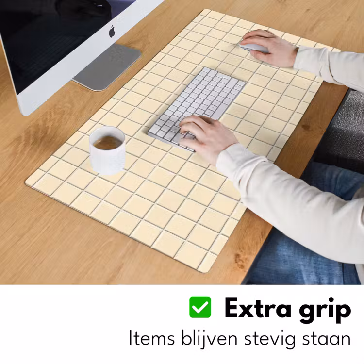 Bureau onderlegger - Patroon - Tegels - Gebroken - Wit — 6