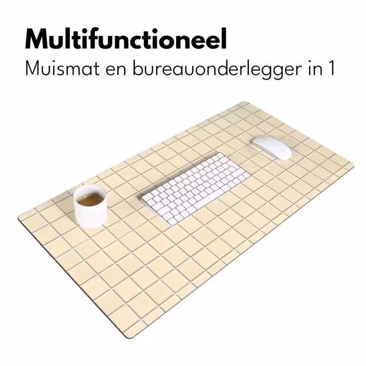 Bureau onderlegger - Patroon - Tegels - Gebroken - Wit — 7