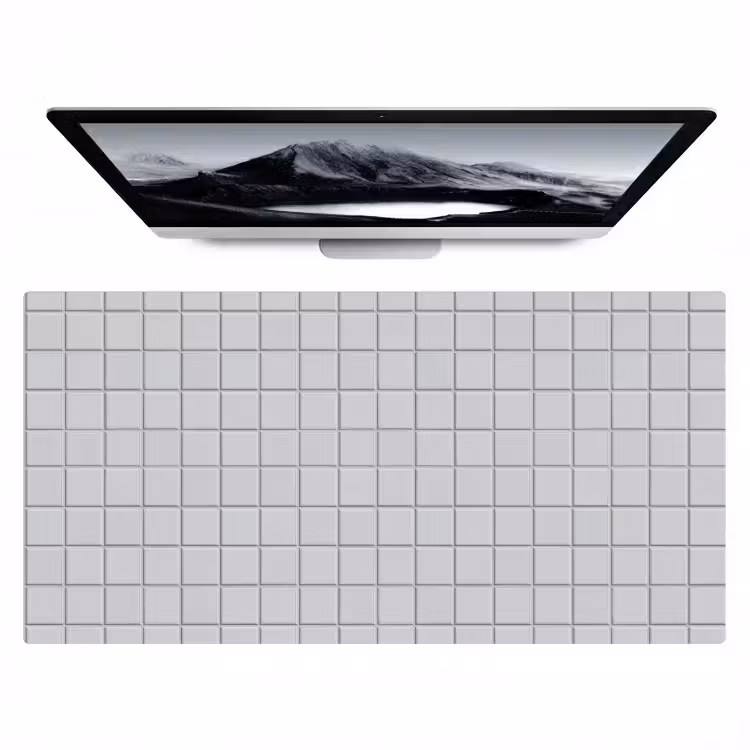 Bureau onderlegger - Patroon - Tegels - Licht - Grijs — 1
