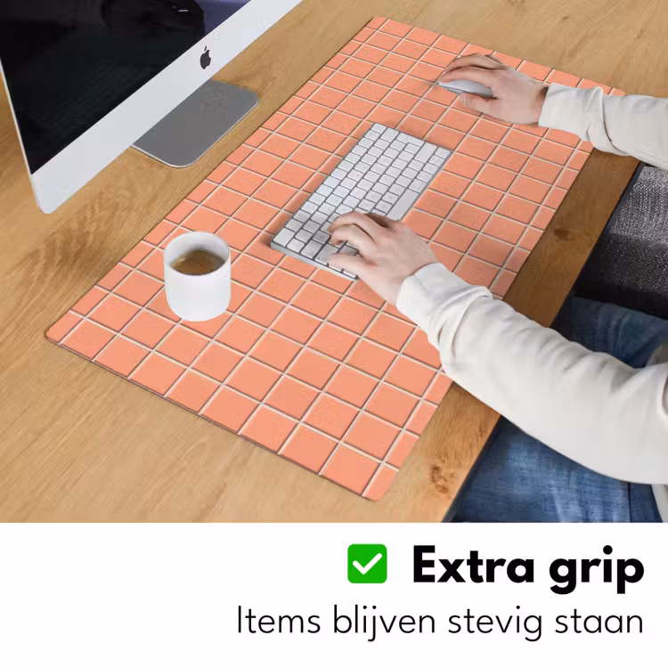 Bureau onderlegger - Patroon - Tegels - Perzik — 6