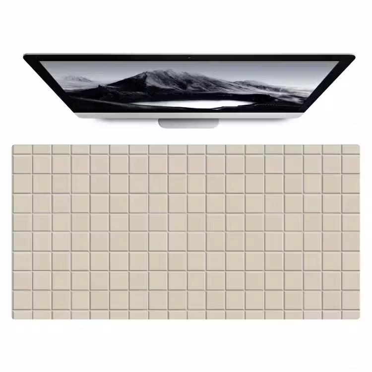 Bureau onderlegger - Patroon - Tegels - Taupe — 1