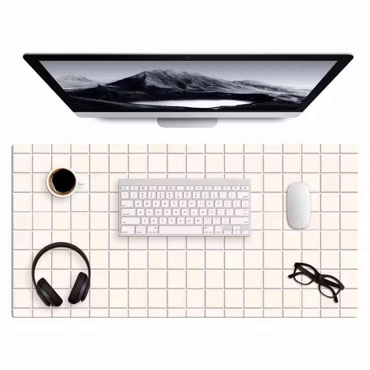 Bureau onderlegger - Patroon - Tegels - Wit — 4