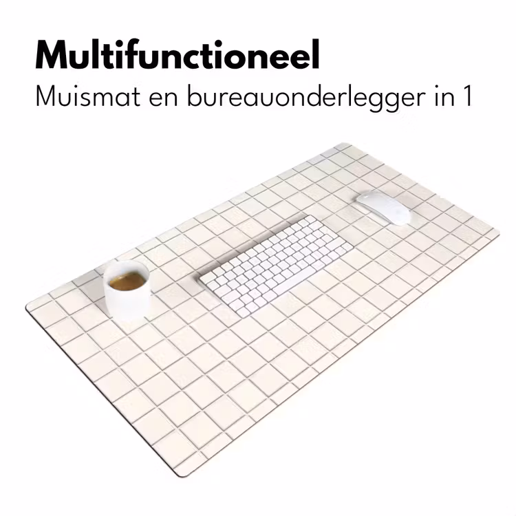 Bureau onderlegger - Patroon - Tegels - Wit — 7