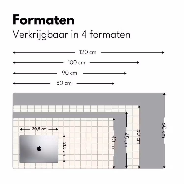Bureau onderlegger - Patroon - Tegels - Wit — 8