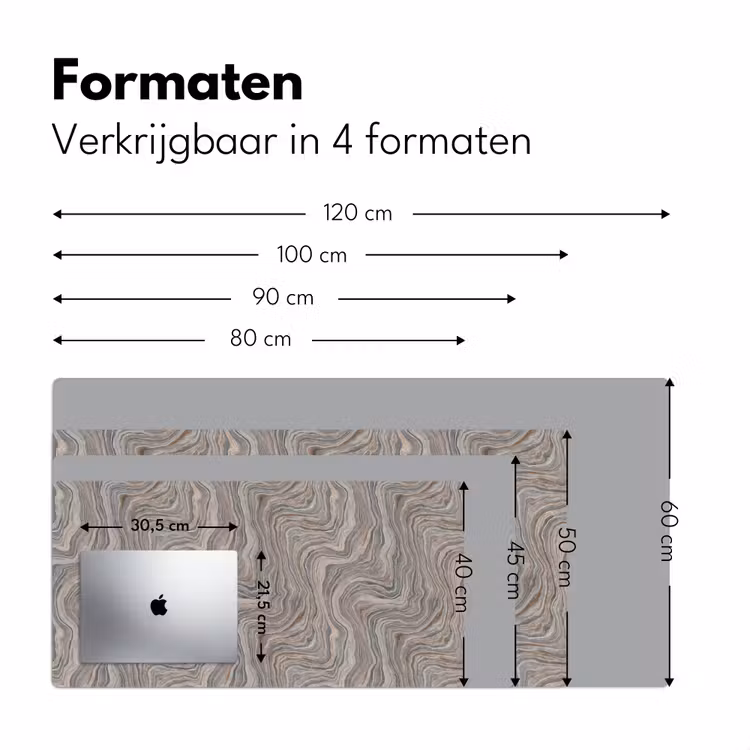 Bureau onderlegger - Patroon - Textuur - Grijs — 8