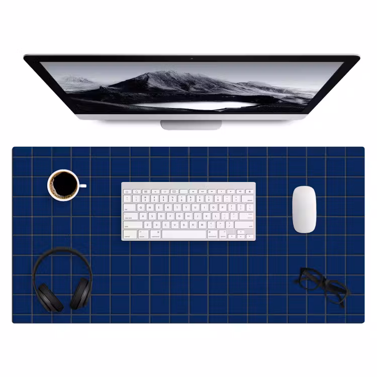 Bureau onderlegger - Tegel - Patroon - Blauw — 4
