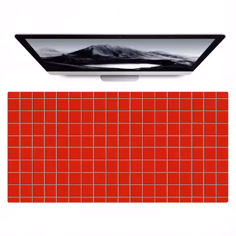 Bureau onderlegger - Tegel - Patroon - Kersen - Rood — 1