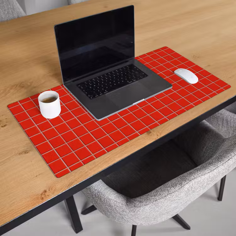 Bureau onderlegger - Tegel - Patroon - Kersen - Rood — 3