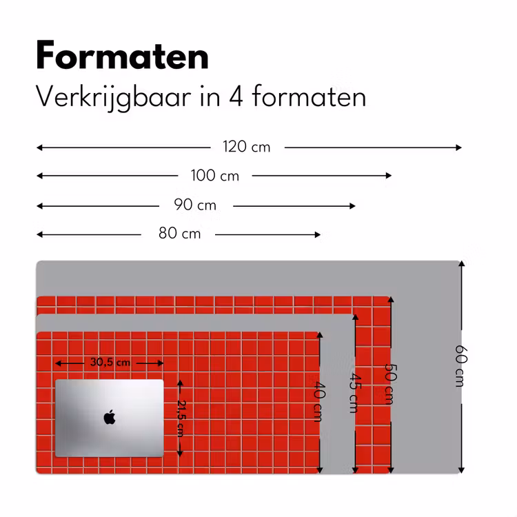 Bureau onderlegger - Tegel - Patroon - Kersen - Rood — 8