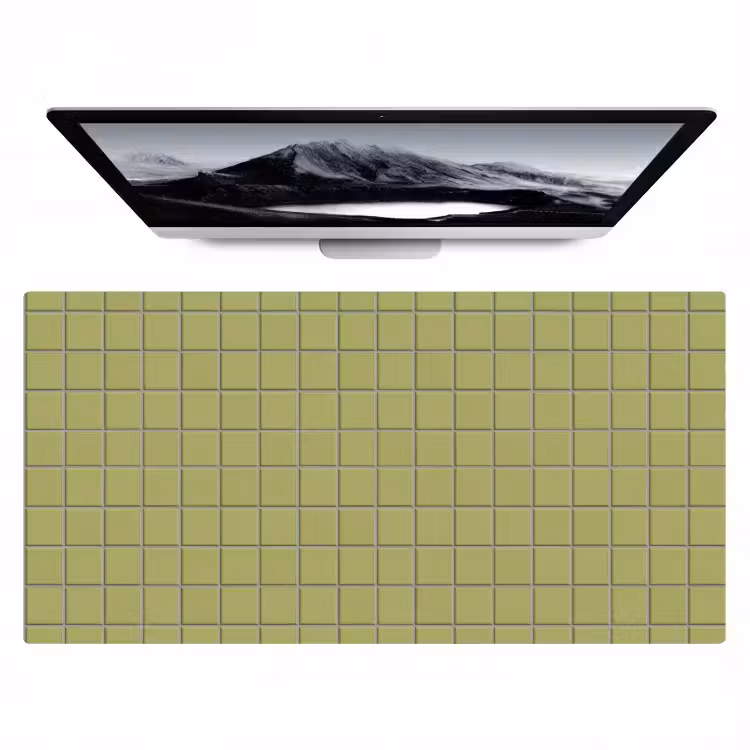 Bureau onderlegger - Tegel - Patroon - Olijfgroen — 1