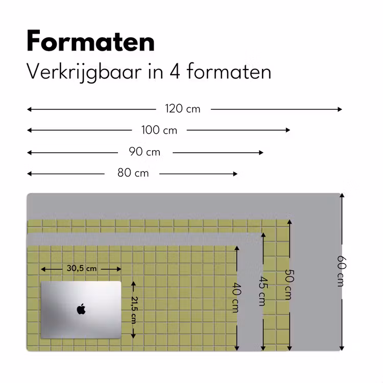 Bureau onderlegger - Tegel - Patroon - Olijfgroen — 8