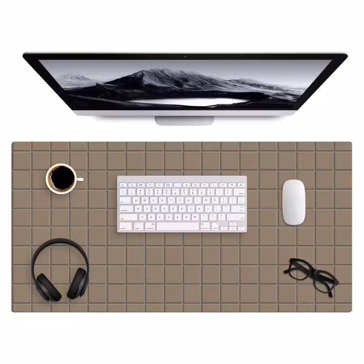Bureau onderlegger - Tegel - Patroon - Taupe — 4