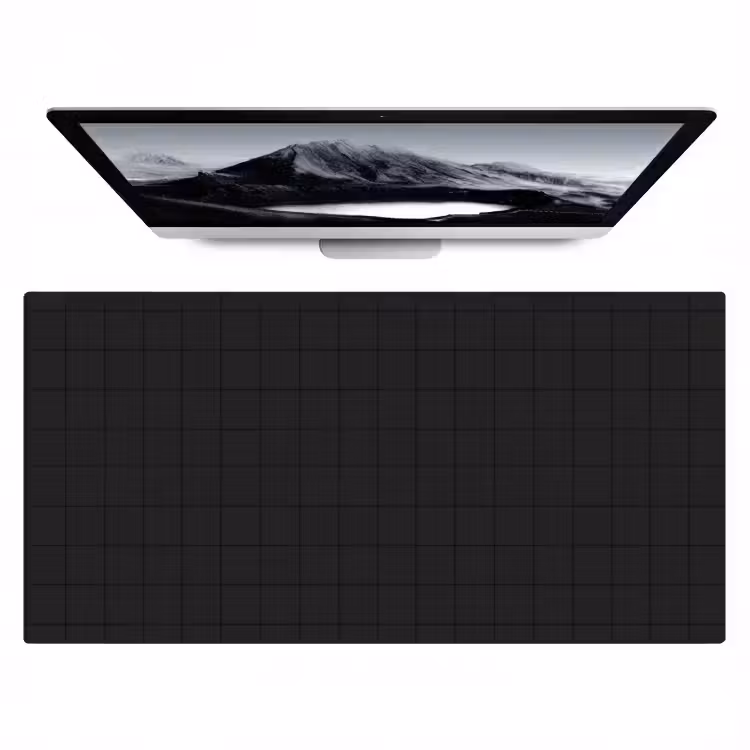 Bureau onderlegger - Tegels - Patroon - Mat - Zwart — 1