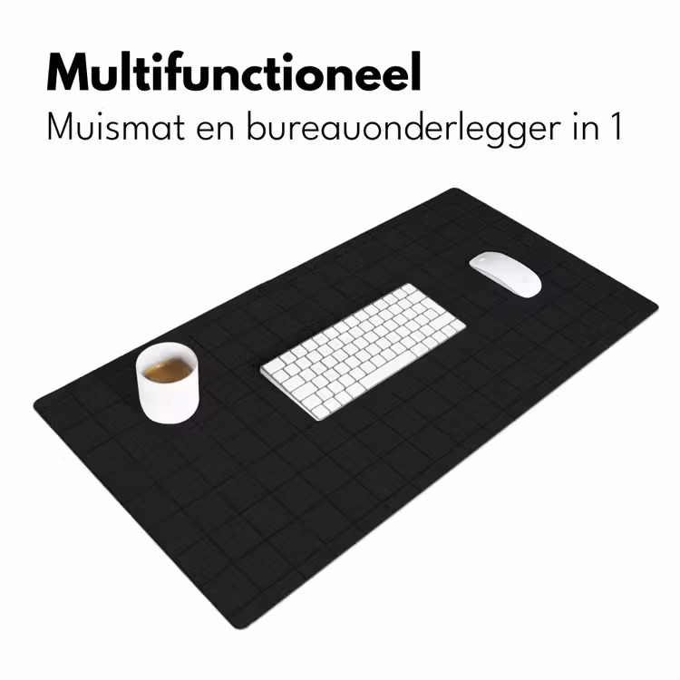 Bureau onderlegger - Tegels - Patroon - Mat - Zwart — 7