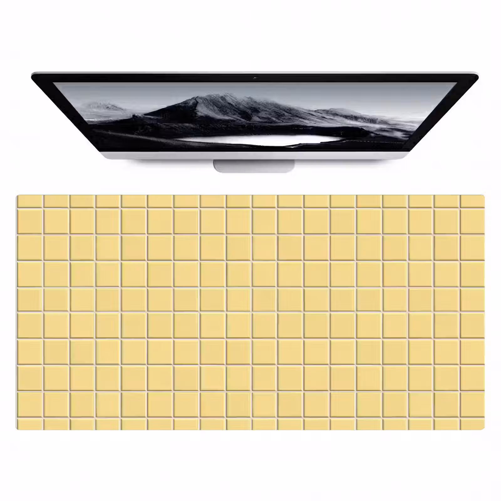 Bureau onderlegger - Patroon - Tegels - Geel — 1