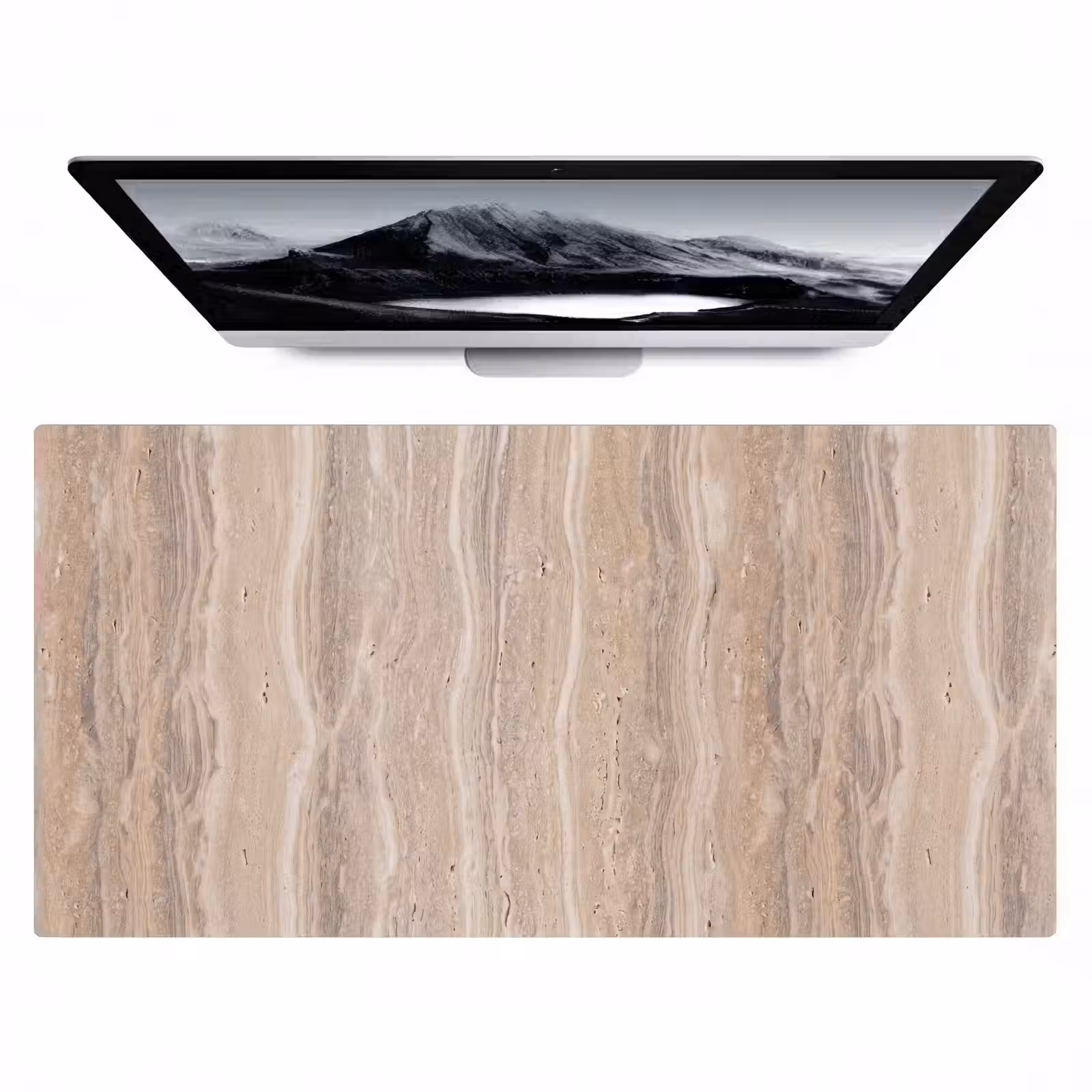 Bureau onderlegger - Steen - Patroon - Textuur - Natuurlijk - Beige — 1