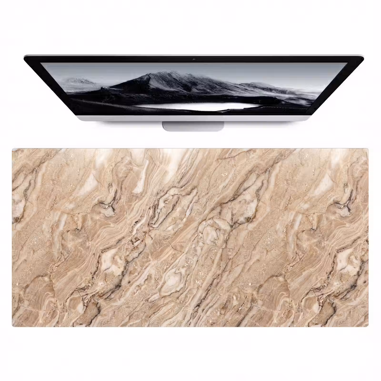 Bureau onderlegger - Textuur - Aders - Abstract - Modern - Beige — 1