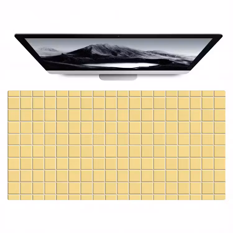 Bureau onderlegger - Patroon - Tegels - Geel — 1