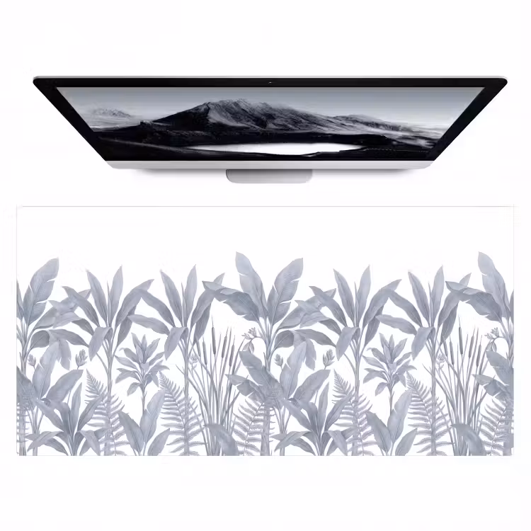 Bureau onderlegger - Planten - Bladeren - Natuur - Grijs — 1