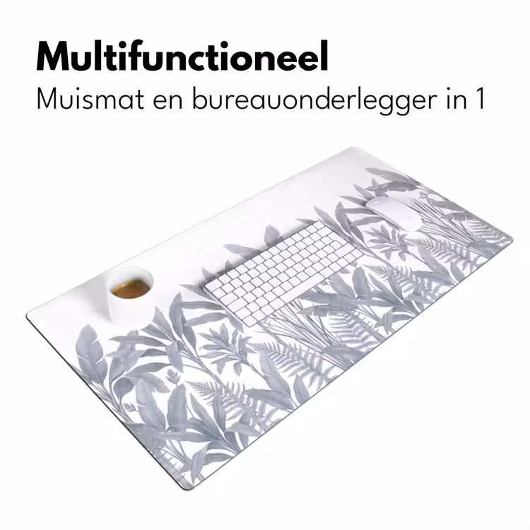 Bureau onderlegger - Planten - Bladeren - Natuur - Grijs — 7