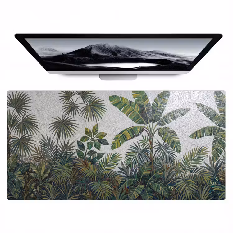 Bureau onderlegger - Planten - Tropisch - Mozaïek - Groen - Natuur — 1