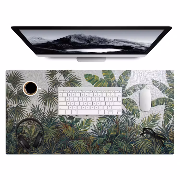 Bureau onderlegger - Planten - Tropisch - Mozaïek - Groen - Natuur — 4