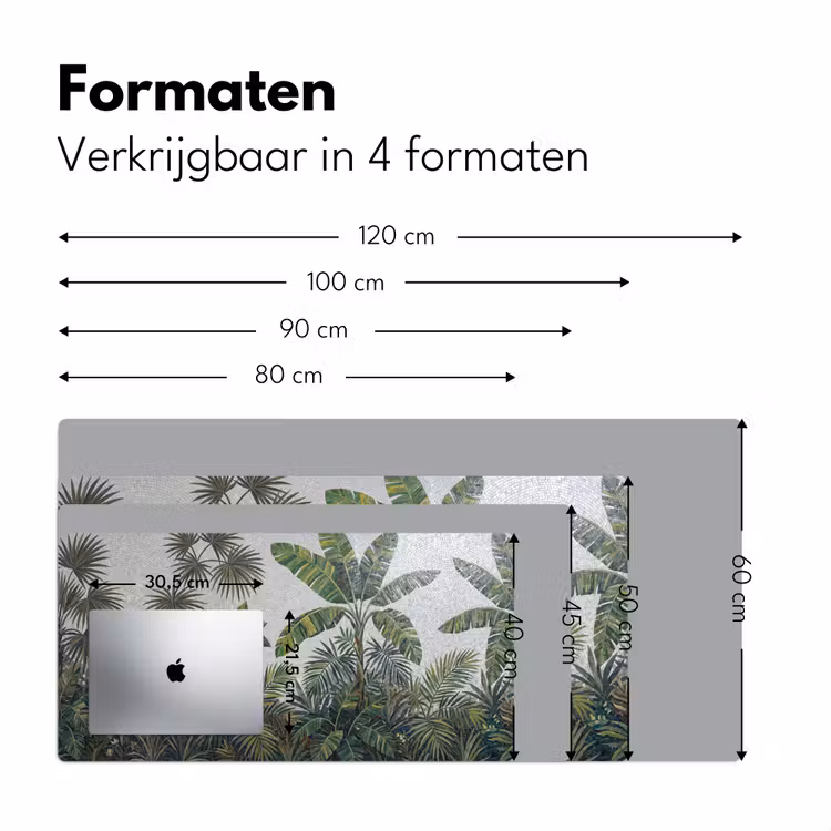 Bureau onderlegger - Planten - Tropisch - Mozaïek - Groen - Natuur — 8