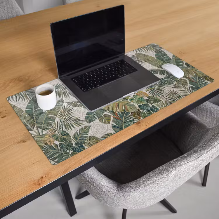 Bureau onderlegger - Planten - Tropisch - Mozaïek - Natuur - Groen — 3