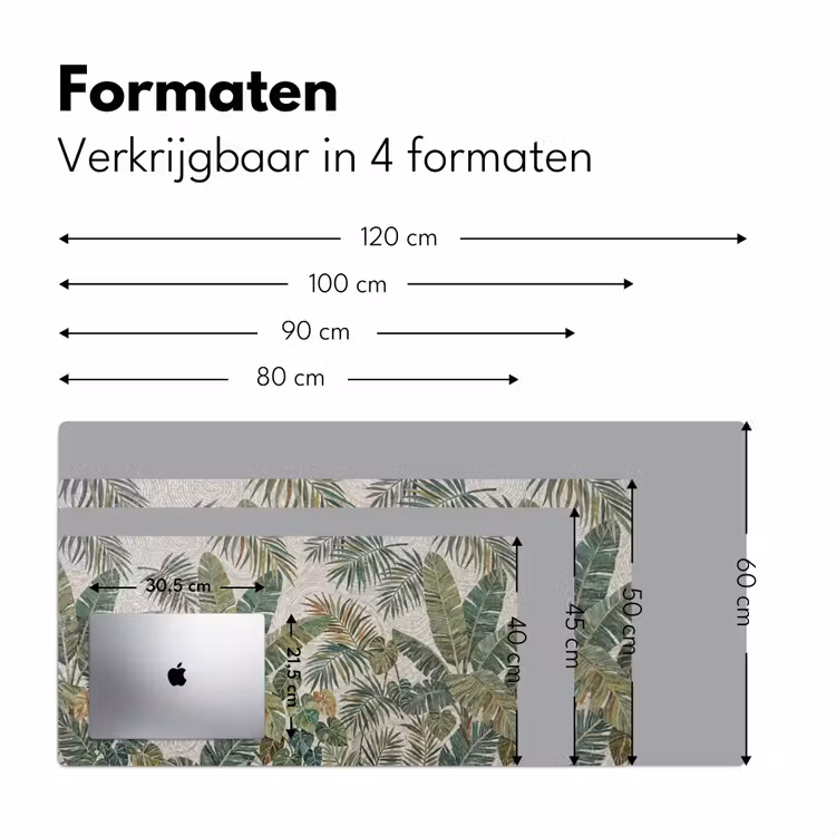Bureau onderlegger - Planten - Tropisch - Mozaïek - Natuur - Groen — 8