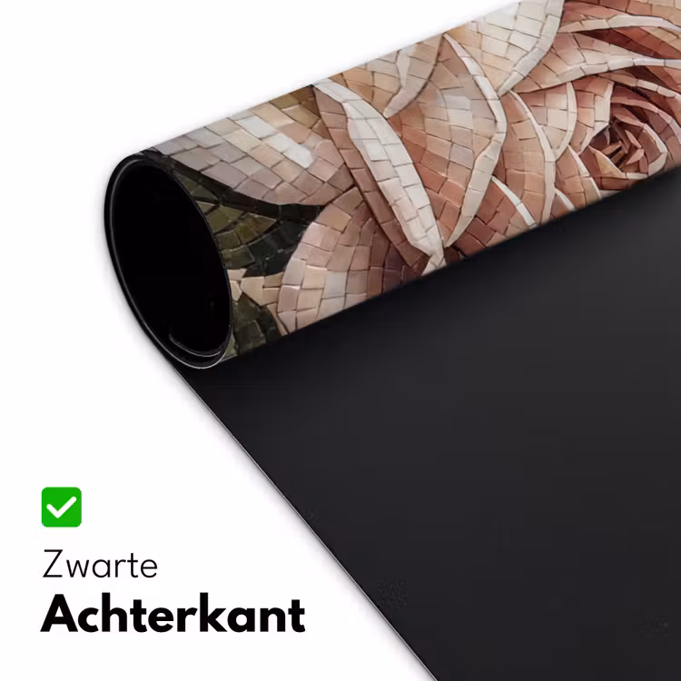 Bureau onderlegger - Roos - Mozaïek - Bloemen - Klassiek - Beige — 5