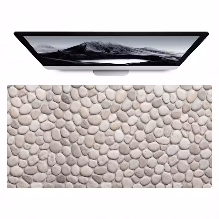Bureau onderlegger - Steen - Kiezel - Natuur - Minimalistisch - Beige — 1