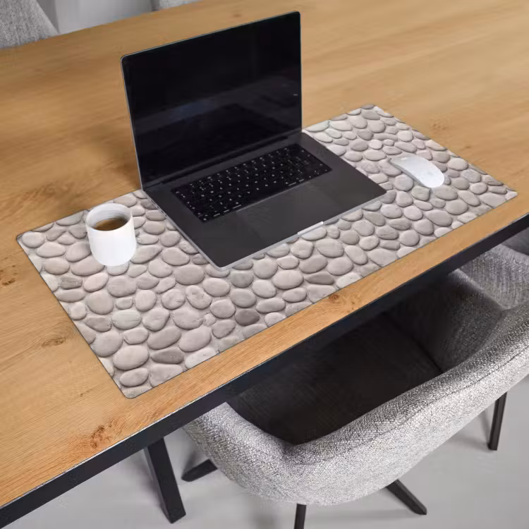 Bureau onderlegger - Steen - Kiezel - Natuur - Minimalistisch - Beige — 3