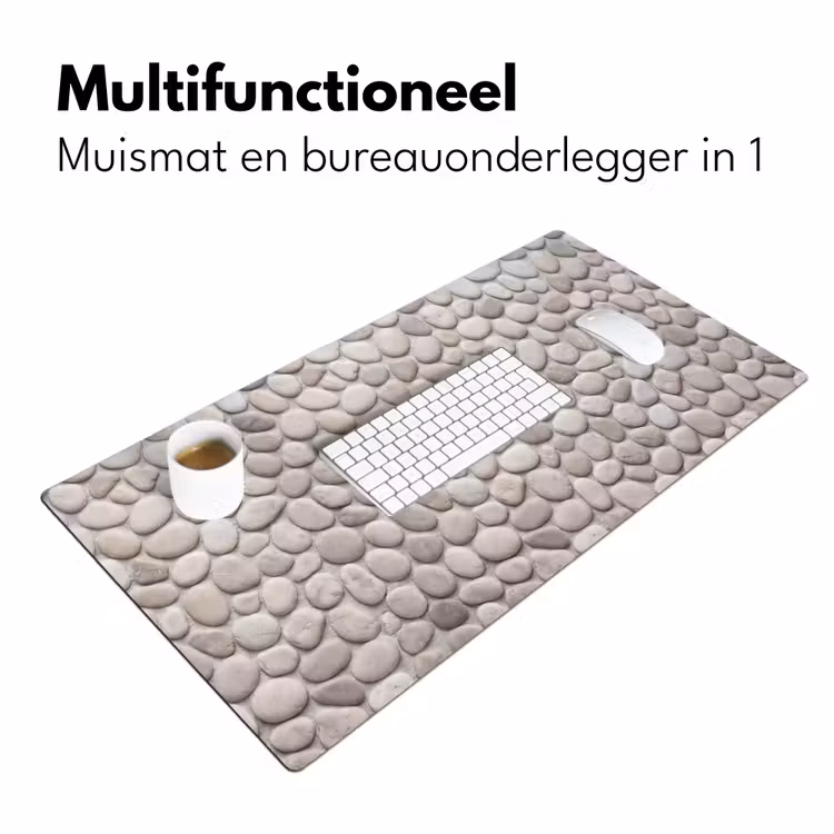 Bureau onderlegger - Steen - Kiezel - Natuur - Minimalistisch - Beige — 7
