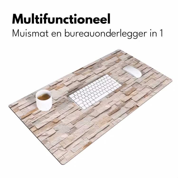 Bureau onderlegger - Steen - Muur - Textuur - Rustiek - Beige — 7
