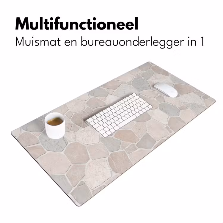 Bureau onderlegger - Steen - Patroon - Textuur - Beige — 7