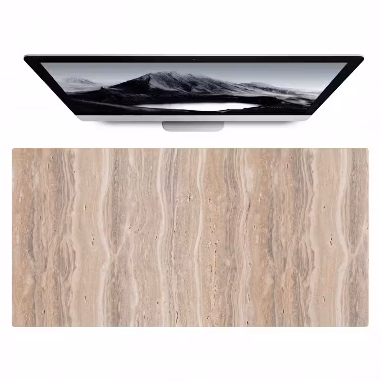 Bureau onderlegger - Steen - Patroon - Textuur - Natuurlijk - Beige — 1