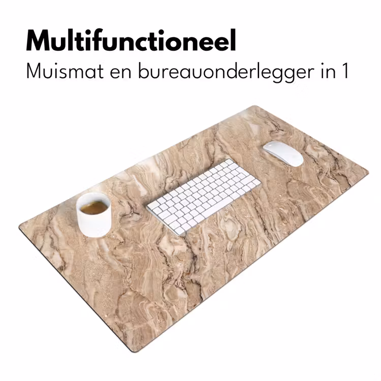 Bureau onderlegger - Textuur - Aders - Abstract - Modern - Beige — 7