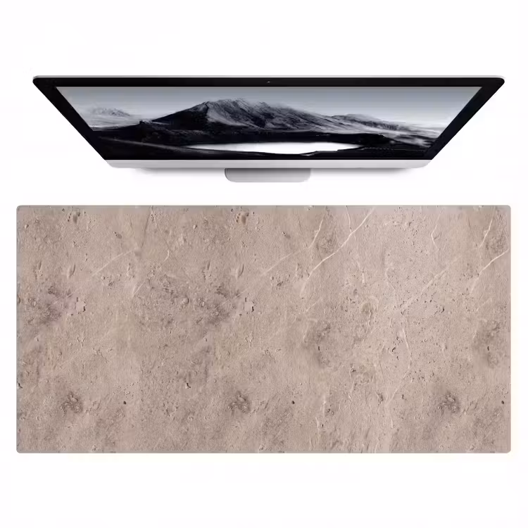 Bureau onderlegger - Textuur - Steen - Patroon - Rustiek - Beige — 1