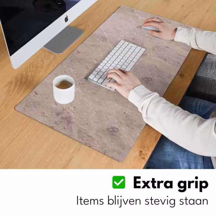 Bureau onderlegger - Textuur - Steen - Patroon - Rustiek - Beige — 6