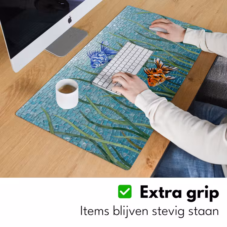 Bureau onderlegger - Vis - Mozaïek - Onderwater - Kleurrijk - Dieren — 6