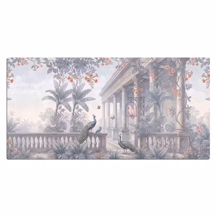 Bureau onderlegger - Vogel - Pauw - Architectuur - Klassiek - Groen — 2