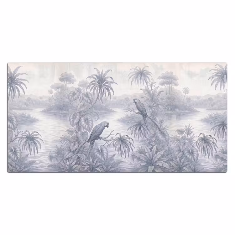 Bureau onderlegger - Vogel - Rivier - Tropisch - Illustratie - Blauw — 2