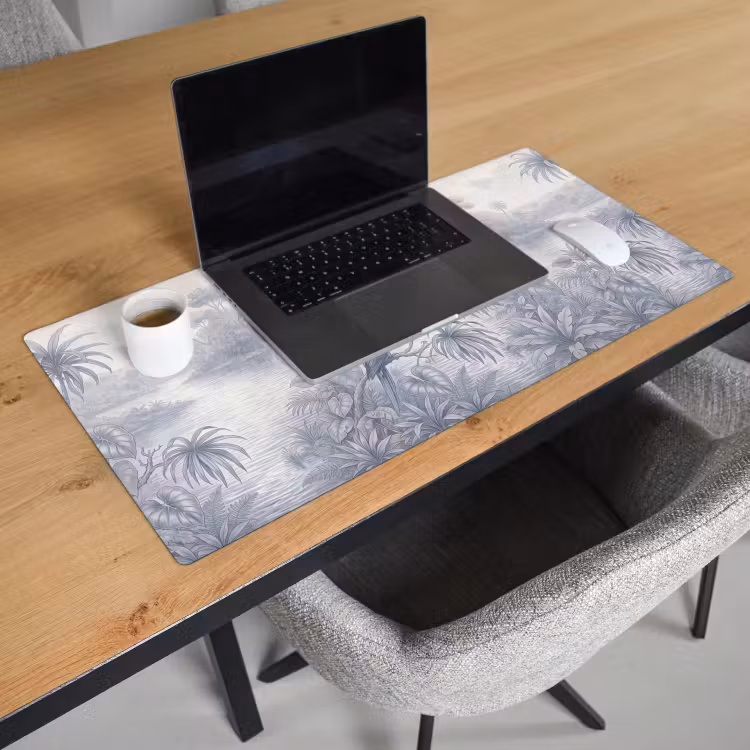 Bureau onderlegger - Vogel - Rivier - Tropisch - Illustratie - Blauw — 3