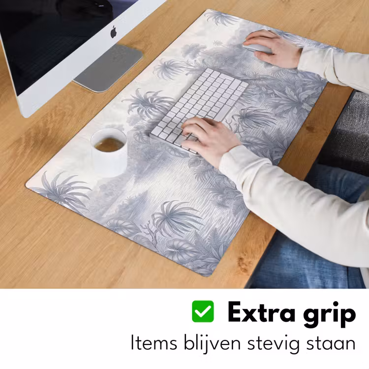 Bureau onderlegger - Vogel - Rivier - Tropisch - Illustratie - Blauw — 6